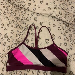 Two Lululemon Striped Sports Bras